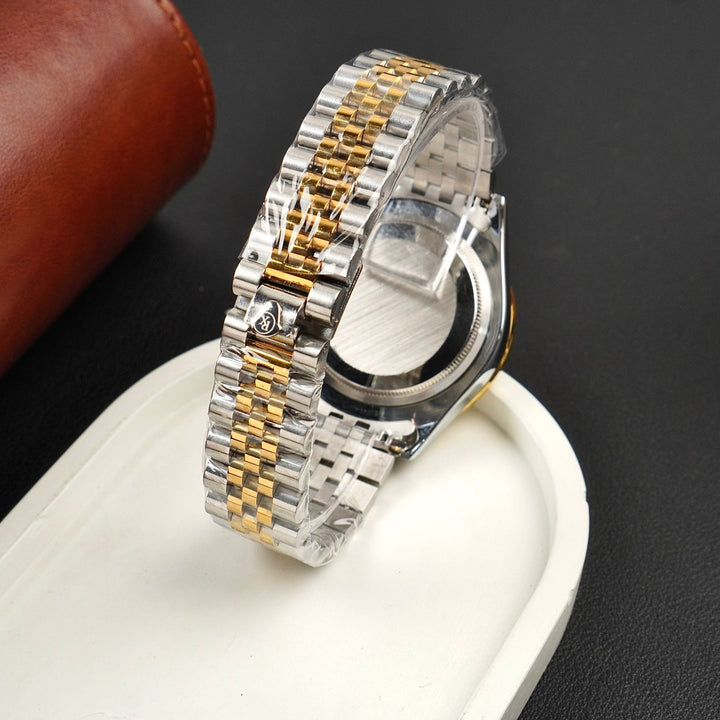 Men - Date Only - Two Tone Lining White Dial