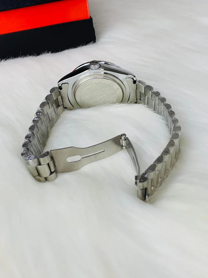 Men - Date Only - Pure Silver Watch