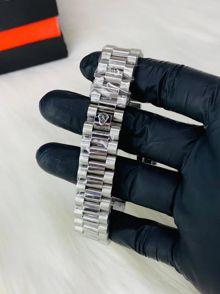 Men - Date Only - Pure Silver Watch