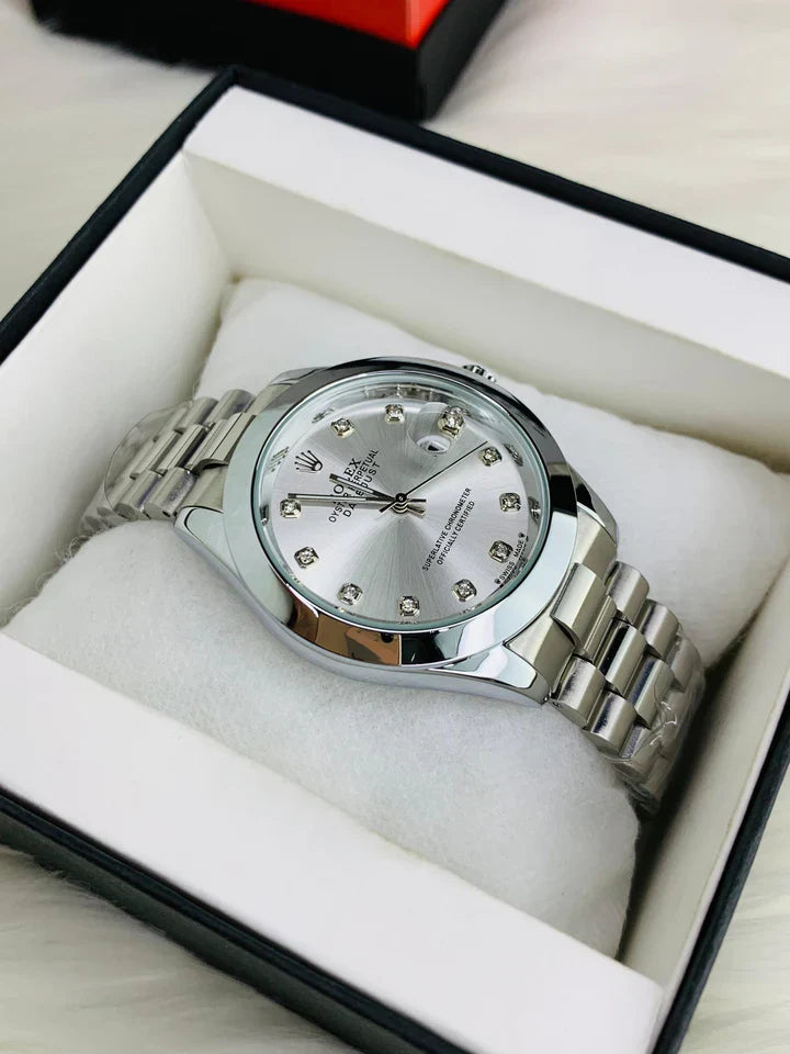 Men - Date Only - Pure Silver Watch