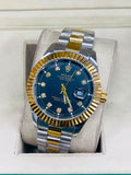 Men - Date Only - Two Tone Lining Black Dial