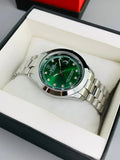 Men - Date Only - Silver Green Dial Watch