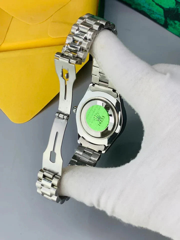 Men - Date Only - Silver Green Dial Watch