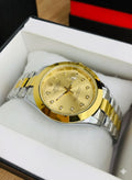 Men - Date Only - Two Tone Golden Dial